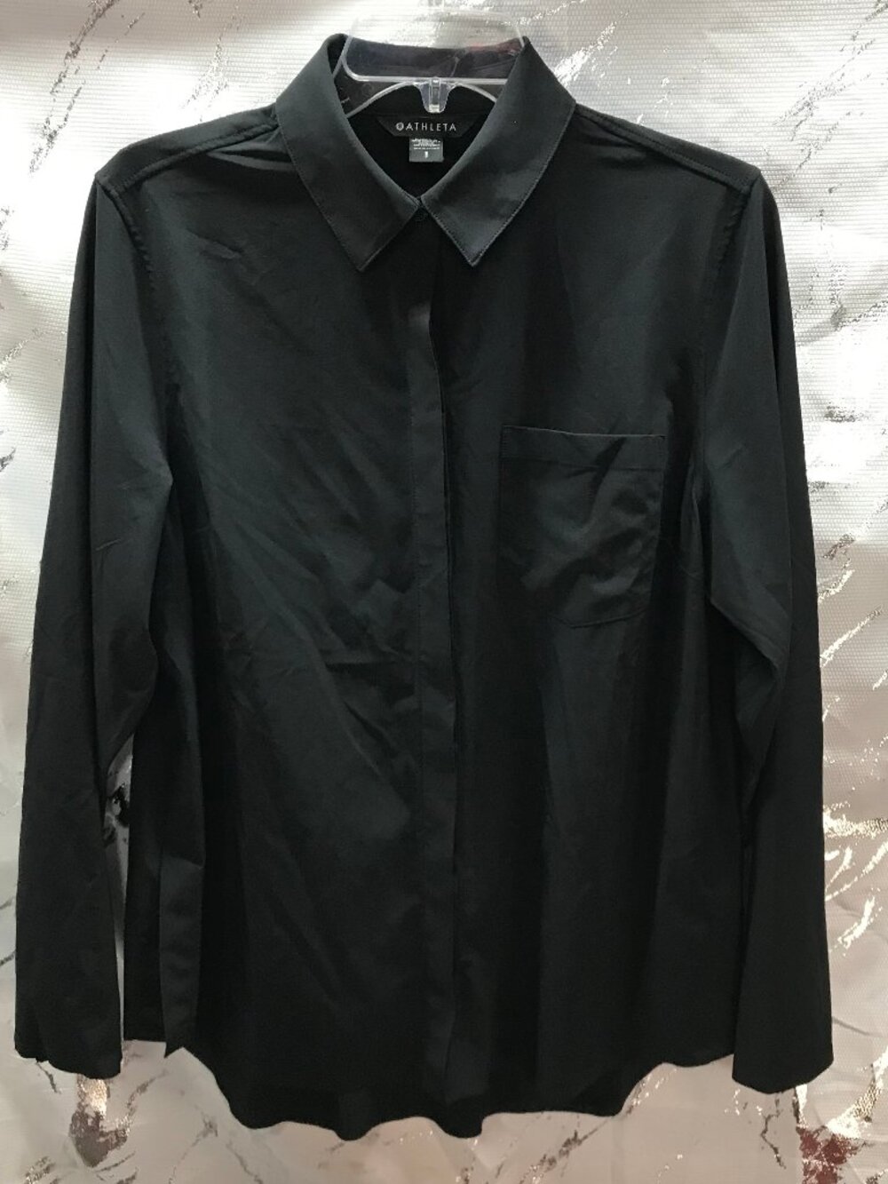Athleta Womens Button Down Long Sleeve Blouse